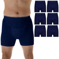 Wearever Men's Incontinence H-Fly Boxer Briefs, 6 Pack, Navy, Small, 30-32" Waist