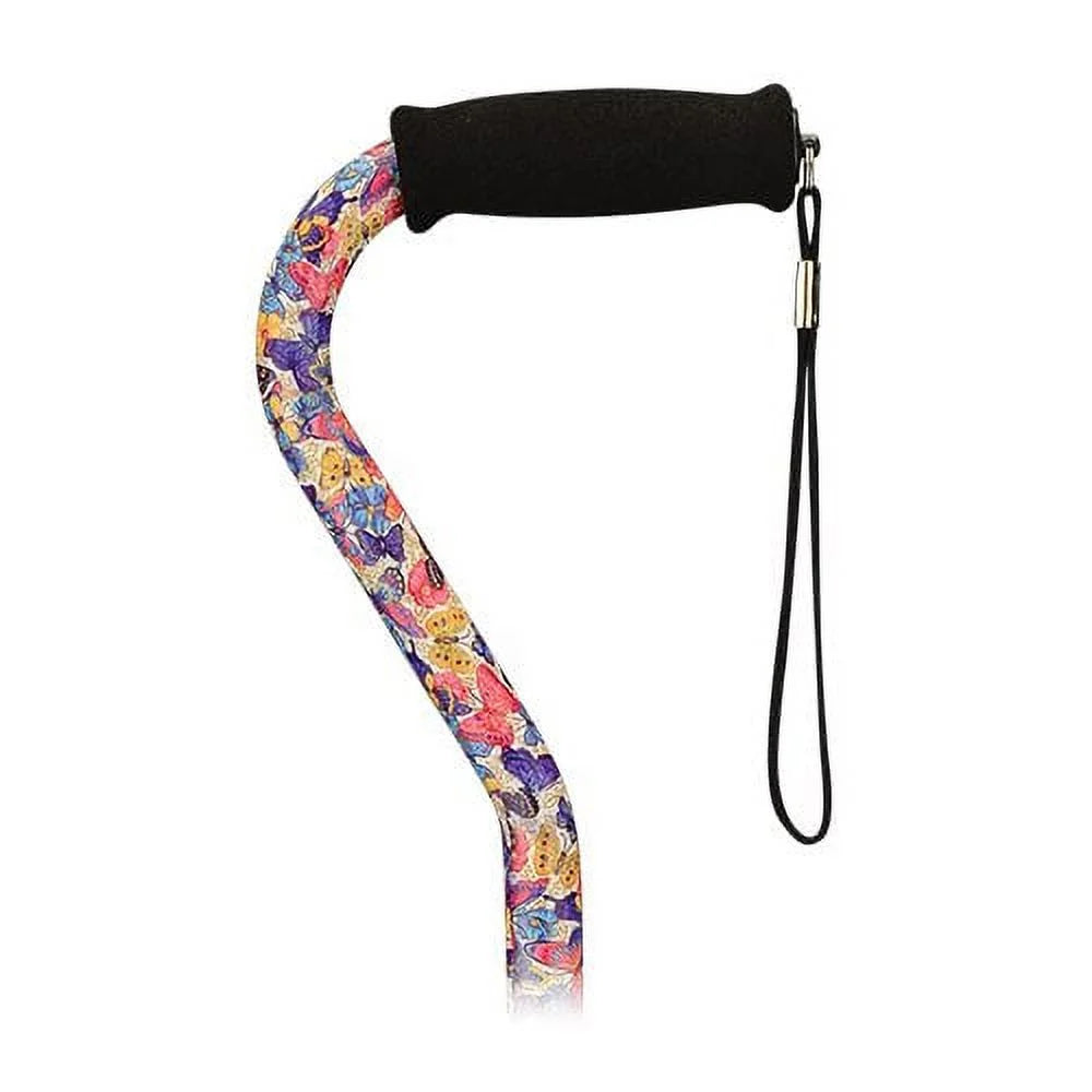 NOVA Sugarcane Walking Cane with All Terrain Quad Tip and Carrying Strap D931