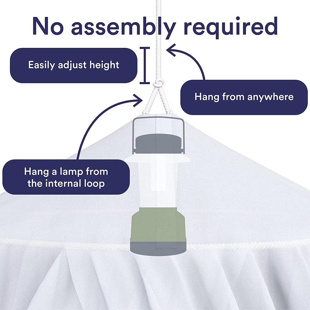 Even Naturals Luxury Mosquito Net Bed Canopy, Ultra Large Bug Net, Mesh 380, 2 Entries I4329