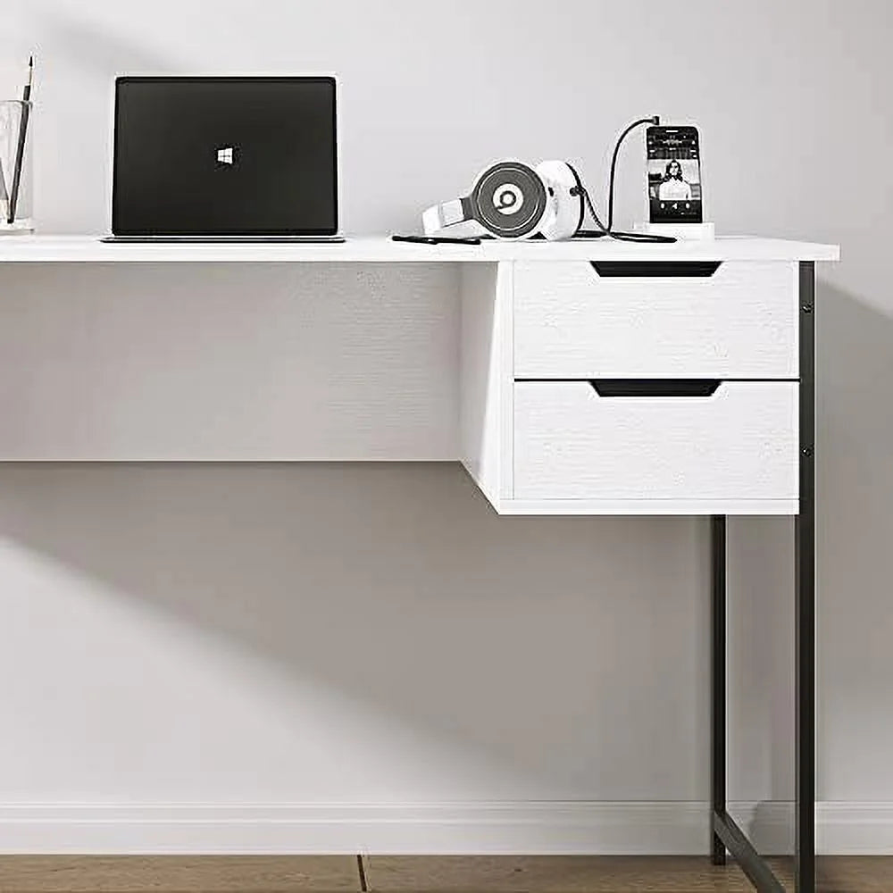 xrboomlife Small Computer Desk with Drawer for Home Office, 39.4 Inch Writing Desk G176