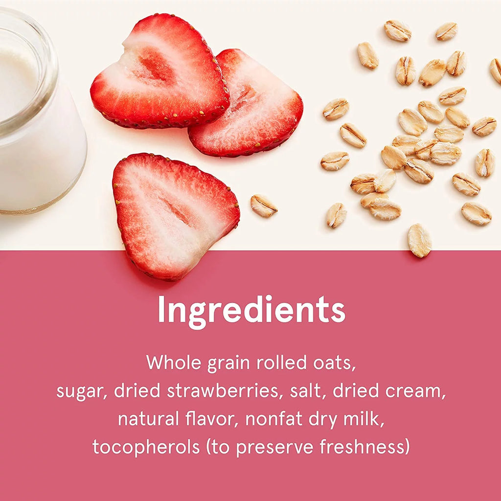 Quaker Instant Oatmeal, Strawberries & Cream, 1.05 oz, 44 Pack A336