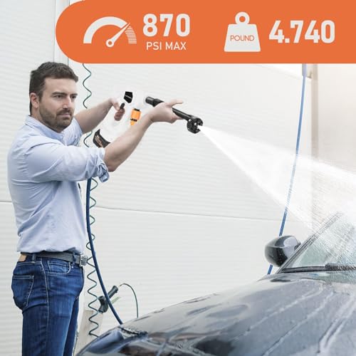 Cordless Pressure Washer with Foam Cannon, 6-in-1 Nozzle, Battery and Charger Included E161660