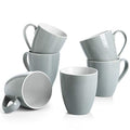 DOWAN Coffee Mugs, Coffee Mugs Set of 6, 17 Oz Ceramic Coffee Cups with Handle, Large Coffee Mug for Coffee Tea, Party, Coffee Mug Ceramic Set, Mug Sets, White