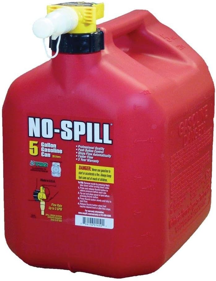 No Spill Gas Can 5 GAL No Spill #1450-S