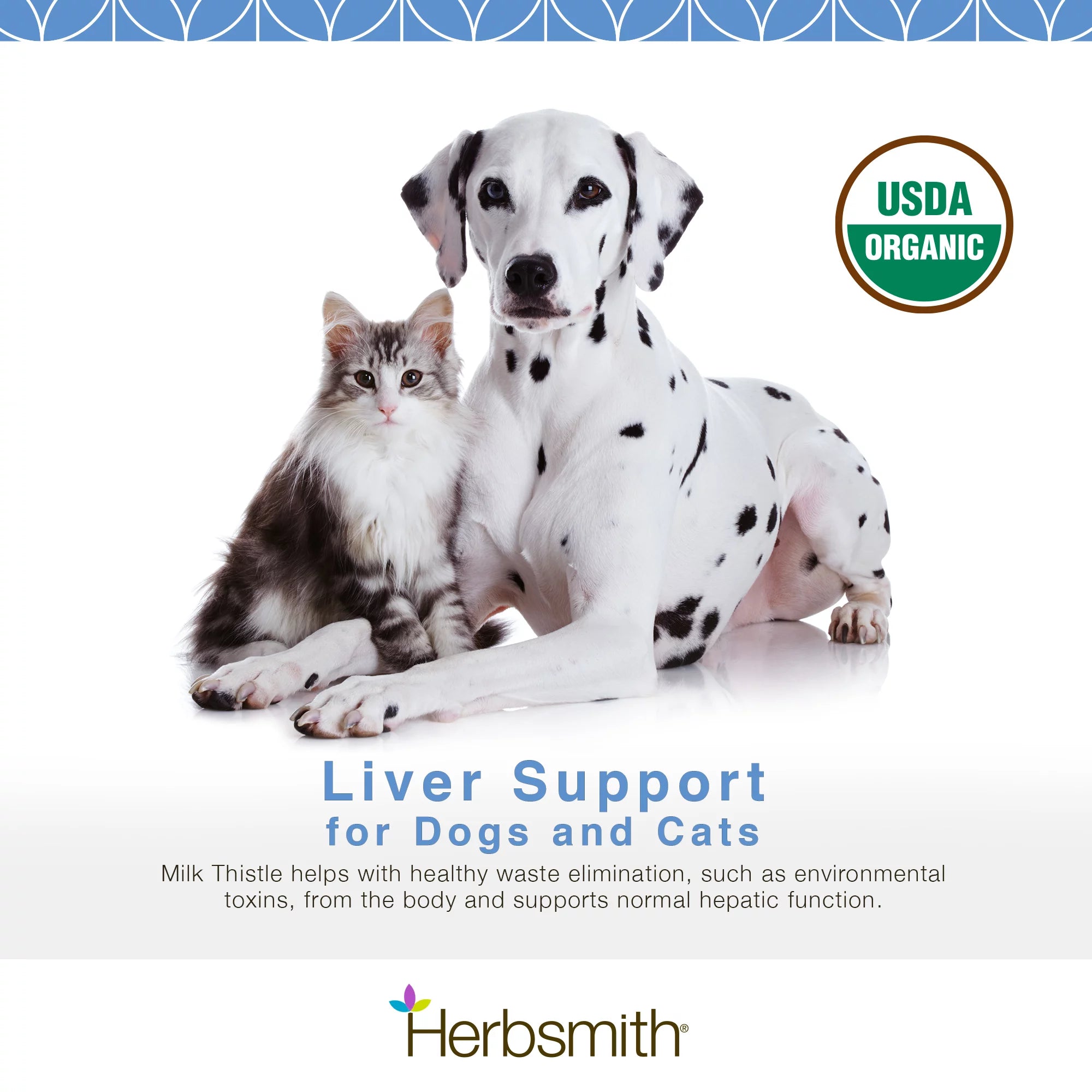 Herbsmith Organic Milk Thistle for Dogs and Cats Liver Supplement, 500g Powder L633