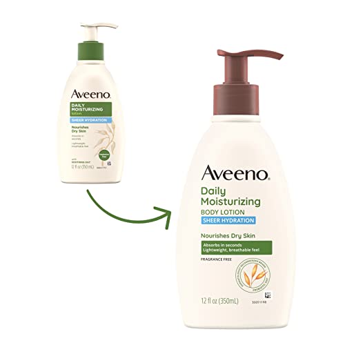 Aveeno Sheer Hydration Daily Moisturizing Fragrance-Free Lotion, 12 fl. oz (Pack of 2) L79176