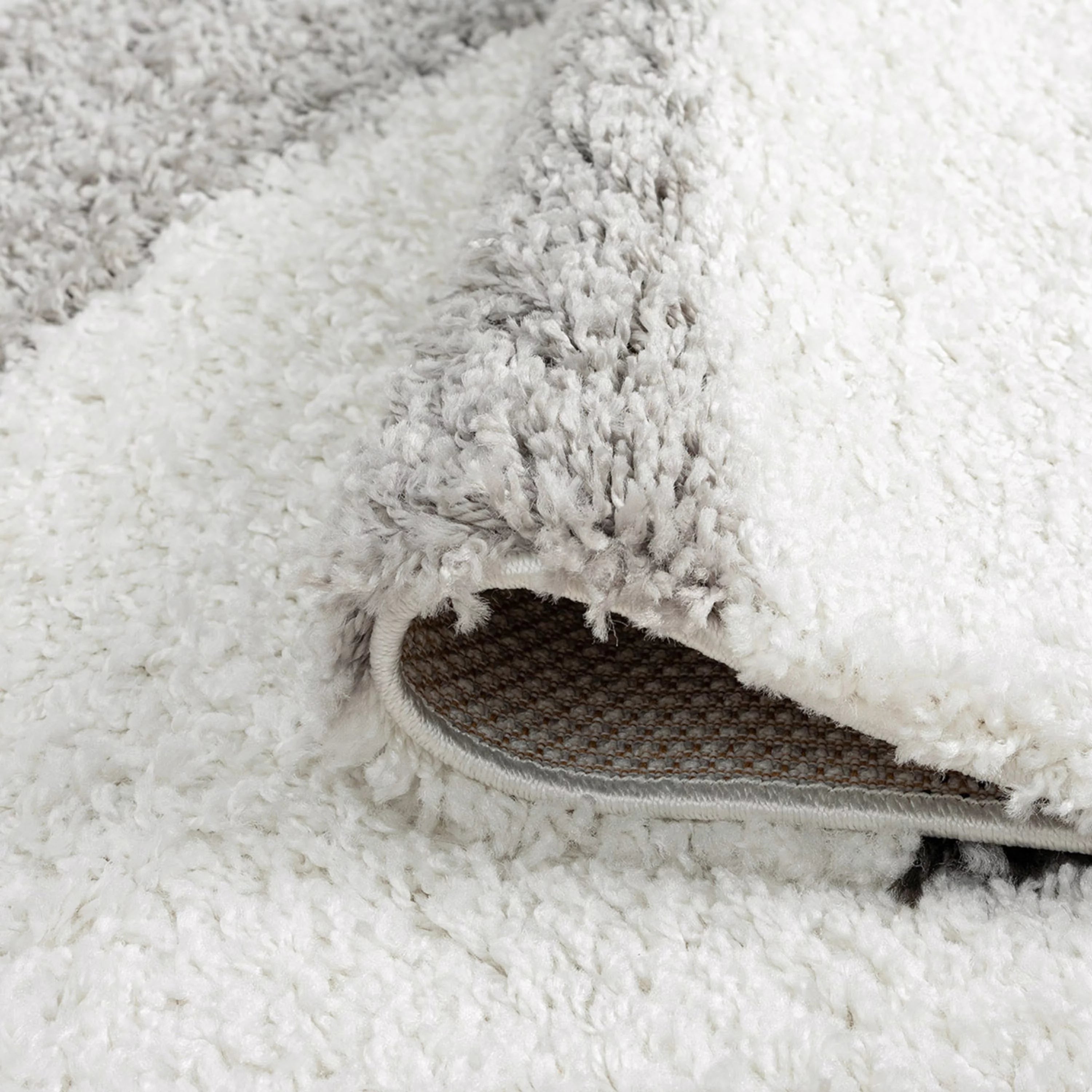 Modern White 4x6 Area Rug for Living Room Bedroom Indoor A4420