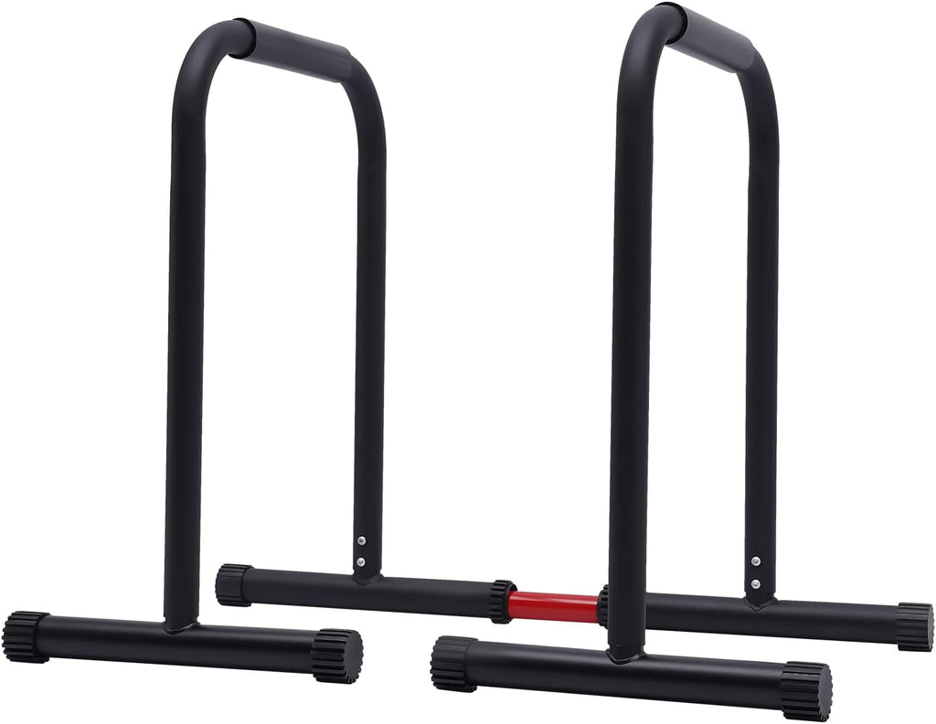 Dip Bar Heavy Duty Dip Stands Adjustable Fitness Workout Parallel Bars for Tricep Dips, Pull-Ups, Black, 440 LBS Loading Capacity