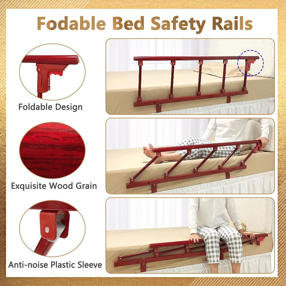 Bed Railing Safety Rails for Seniors with Swing Down Handle C4808