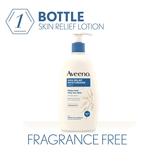 Aveeno Skin Relief Fragrance-Free Moisturizing Lotion for Sensitive Skin, 18 fl. oz E197