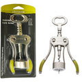 Stainless Steel Wing Corkscrew Wine Opener, Waiters Corkscrew Cork and Beer Cap Bottles Opener Remover, Used in Kitchen Restaurant Chateau and Bars