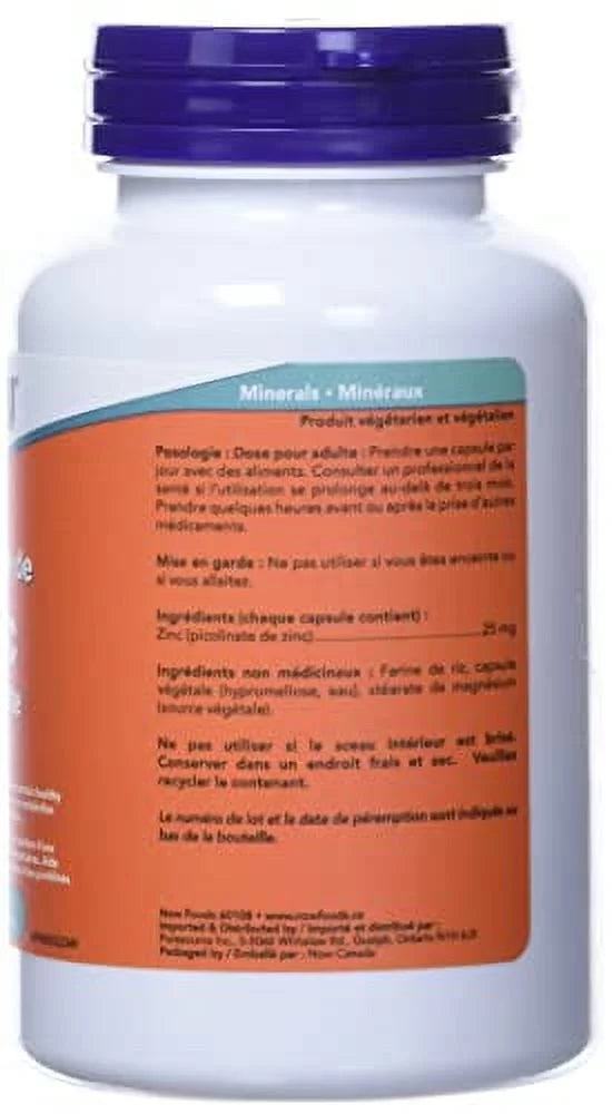 NOW Zinc Picolinate 25mg Z84785