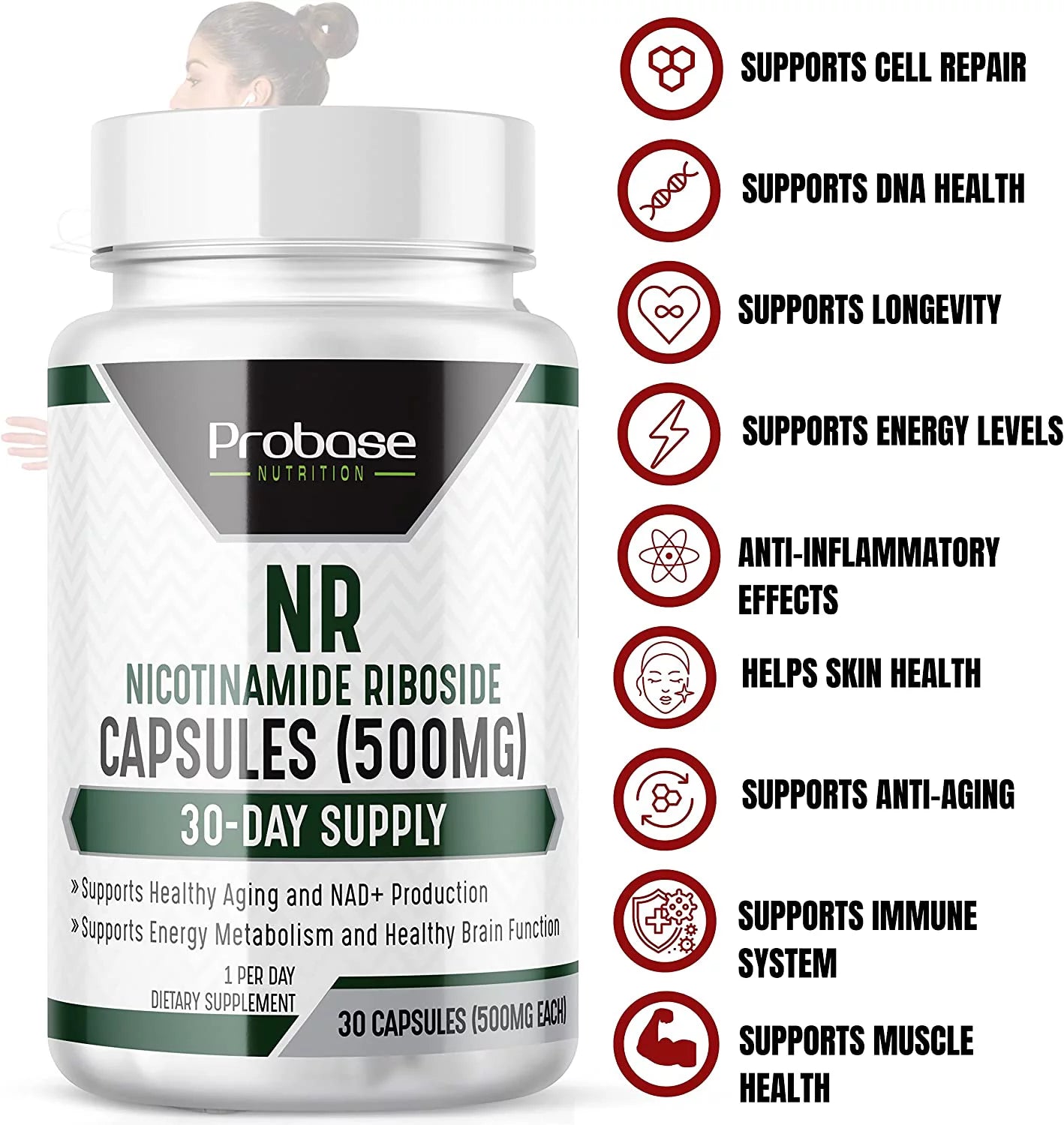 Nicotinamide Riboside (NR) Capsules 500mg, 30ct X1529
