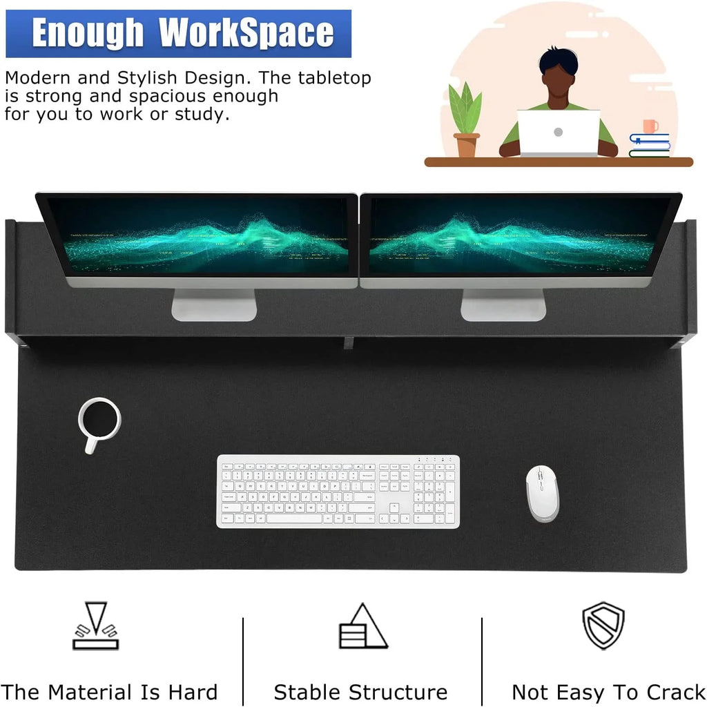 YRLLENSDAN 43" Small Desk with Drawer and Keyboard Tray E5694