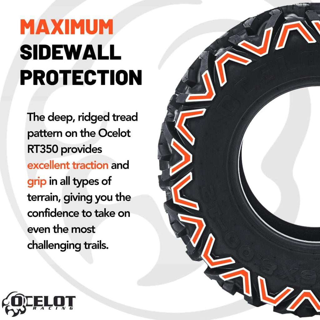 Ocelot RT350 25x8x12 UTV Tires All-Terrain 6-Ply S245