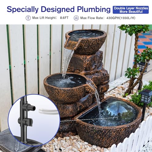 POPOSOAP 30W Solar Pond Pump with Adjustable Flow, Diverter Valve & 6.6 FT Tubing Y319382