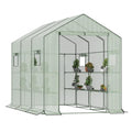 Walk in Greenhouse, 56x28x76 inch Waterproof Green House for Outside, Portable Greenhouses for Outdoors with Roll-Up Zipper, and Shelves, Small Greenhouse for Indoors - Walk-in(6.4x4.7x2.4FT)