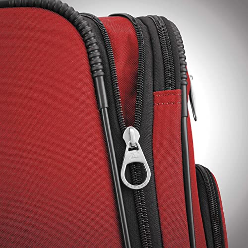 American Tourister Pop Max Softside Luggage 3-Piece Set with Spinner Wheels, Red B128237