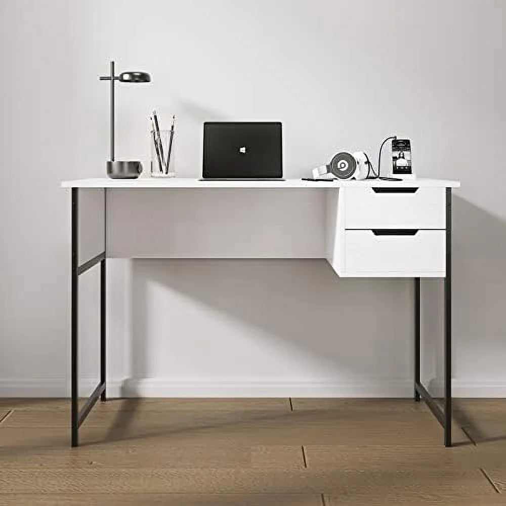 xrboomlife Small Computer Desk with Drawer for Home Office, 39.4 Inch Writing Desk G176