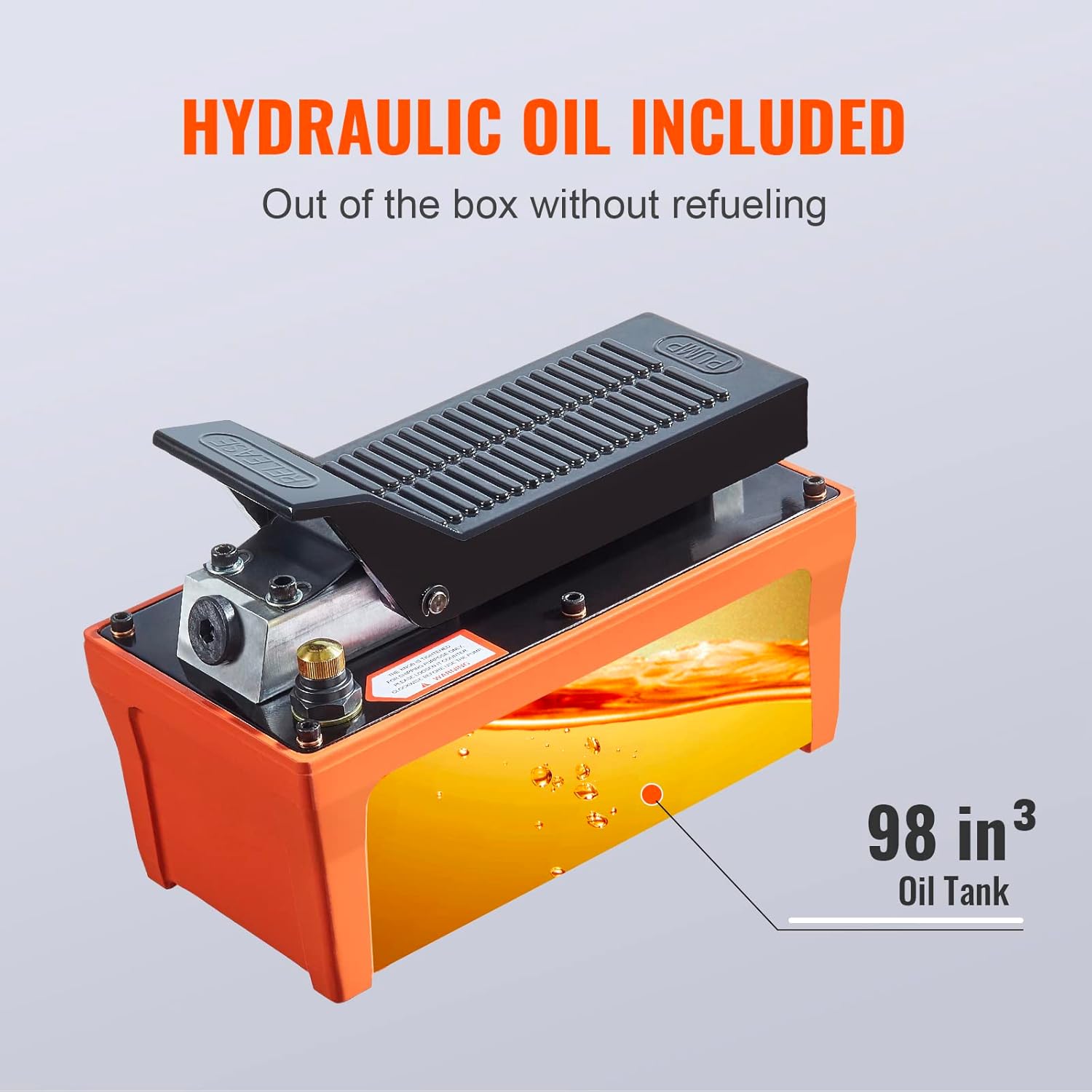 VEVOR Air Hydraulic Pump 10000 PSI Foot Actuated for Auto Body Frame Machines W43688