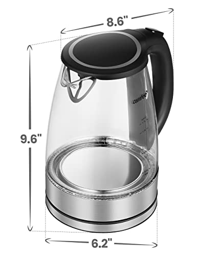 COMFEE' Stainless Steel Electric Kettle, Temperature Control, 1.7 Litres S69649
