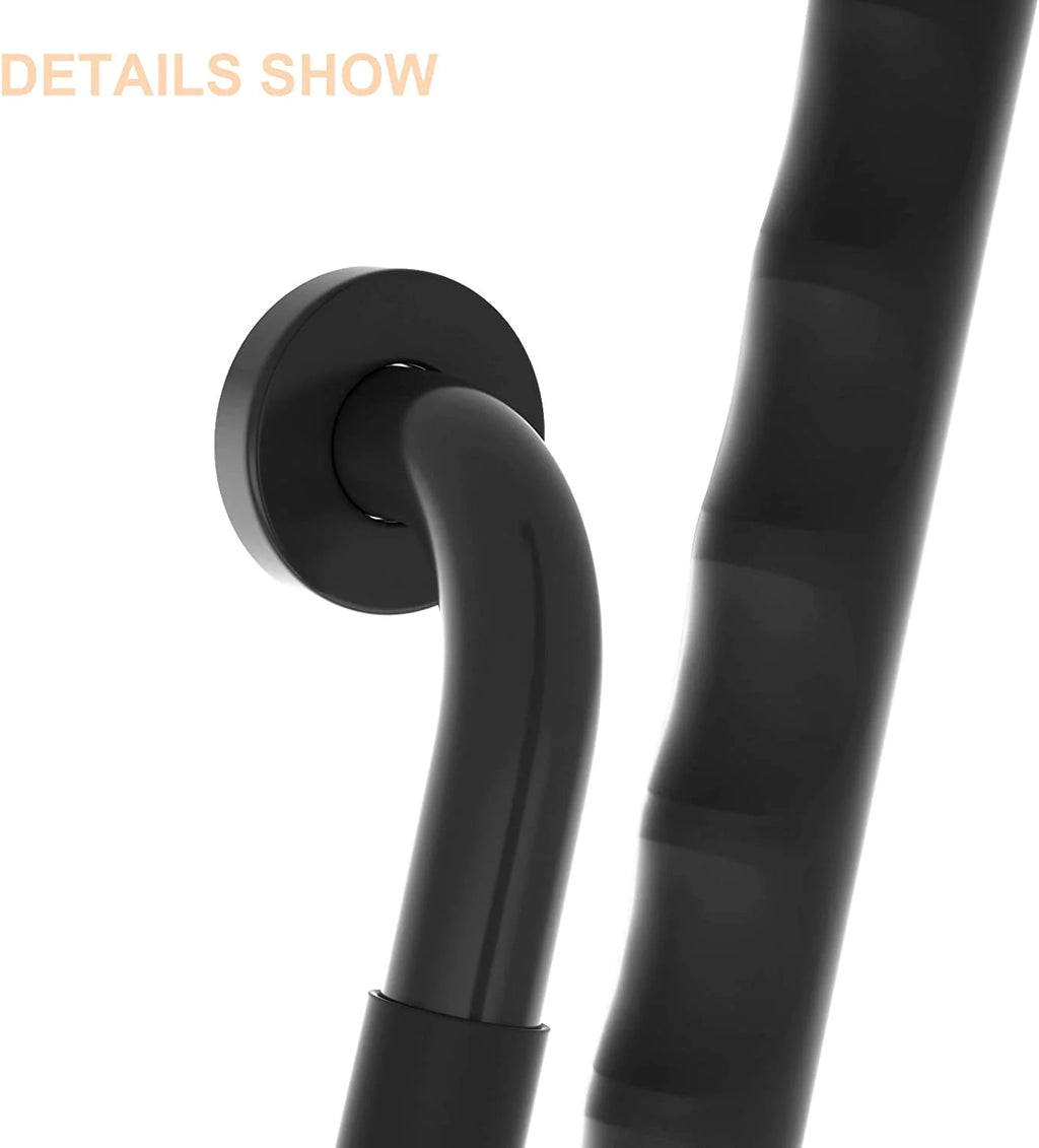 ZUEXT 12 Inch Black Stainless Steel Shower Grab Bar 2 Pack S80873