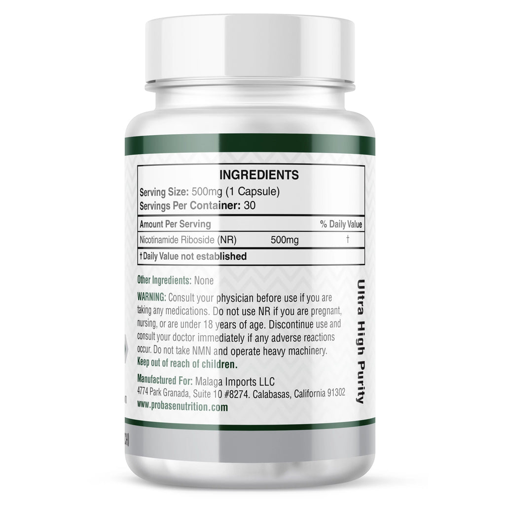 Nicotinamide Riboside (NR) Capsules 500mg, 30ct X1529