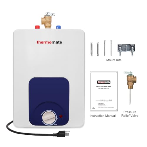 thermomate Mini Tank Water Heater Electric, 2.5 Gallon Under Sink, 120V E908189