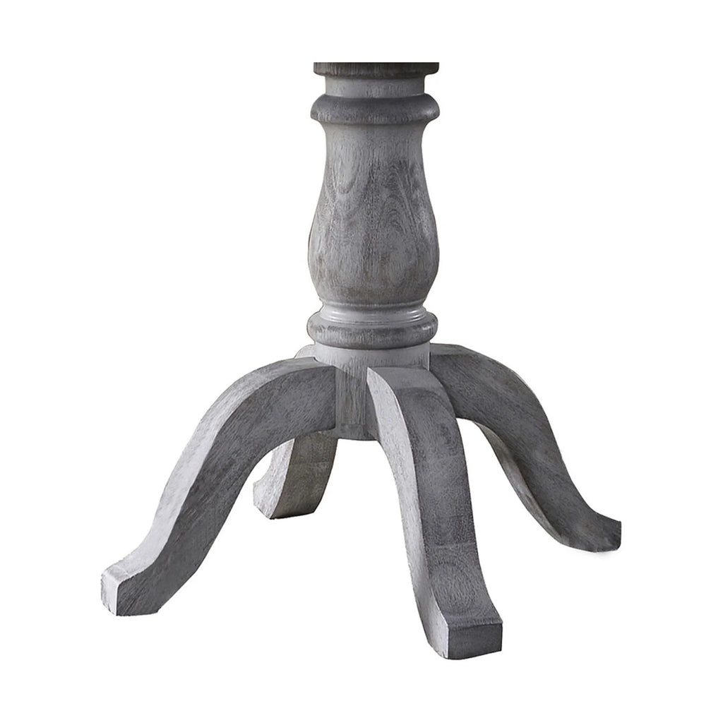 Master Farmhouse Style Wood Round Dining Table in Weathered Gray H386225