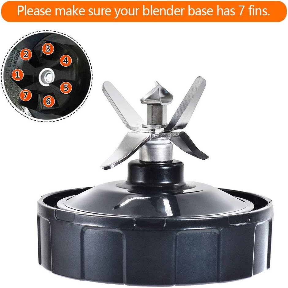 Ninja Blender Replacement Blade, 7 Fins for BL482 BL642 NN102 BL682 BL2013 Y8609