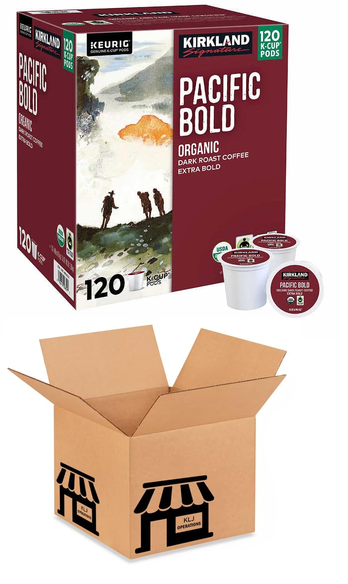 Pacific Bold Coffee, Dark, 120 K-Cup Pods, (Packaging May Vary) By Kirkland Signature