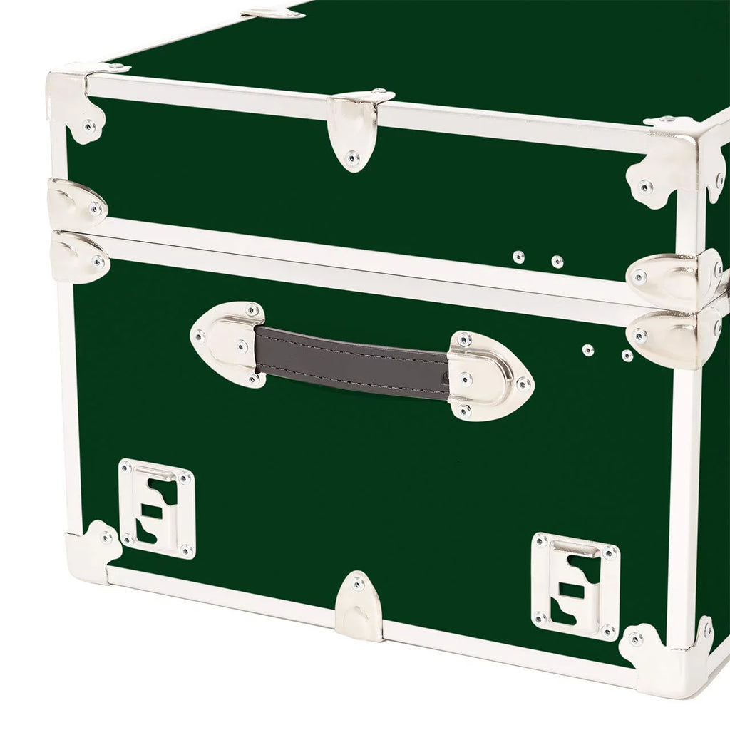 Rhino Trunk & Case Large Leather Embossed Vinyl Trunk, Forest Green L654