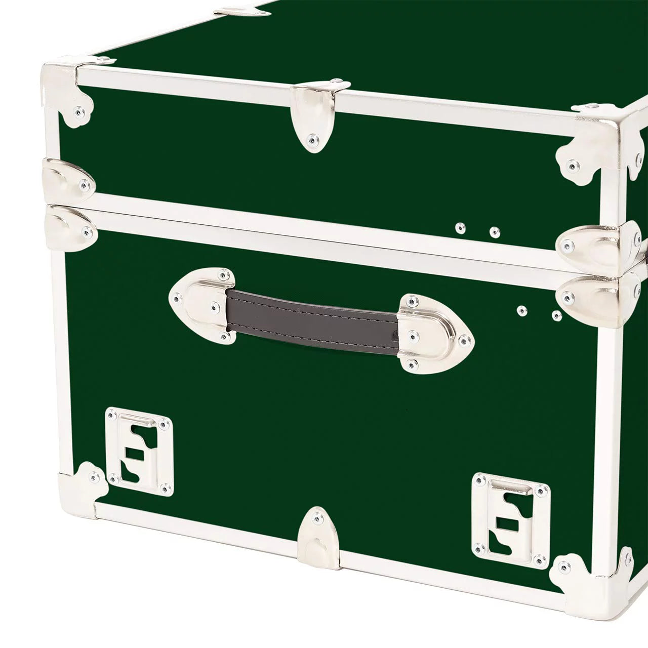 Rhino Trunk & Case Large Leather Embossed Vinyl Trunk, Forest Green L654