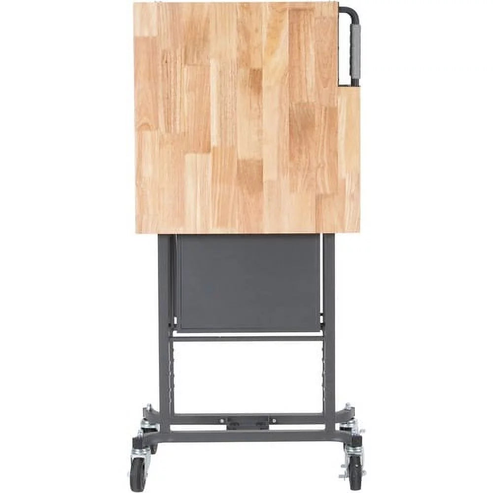 Cosco SmartFold Butcher Block Portable Workbench 52" Gray Q8328