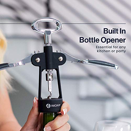 HiCoup Wine Opener Wing Corkscrew Bottle Opener with Stopper T15641