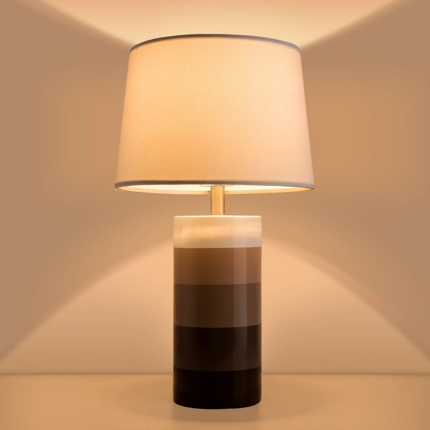 Modern Table Lamps Set of 2 Ceramic Bedside B5243