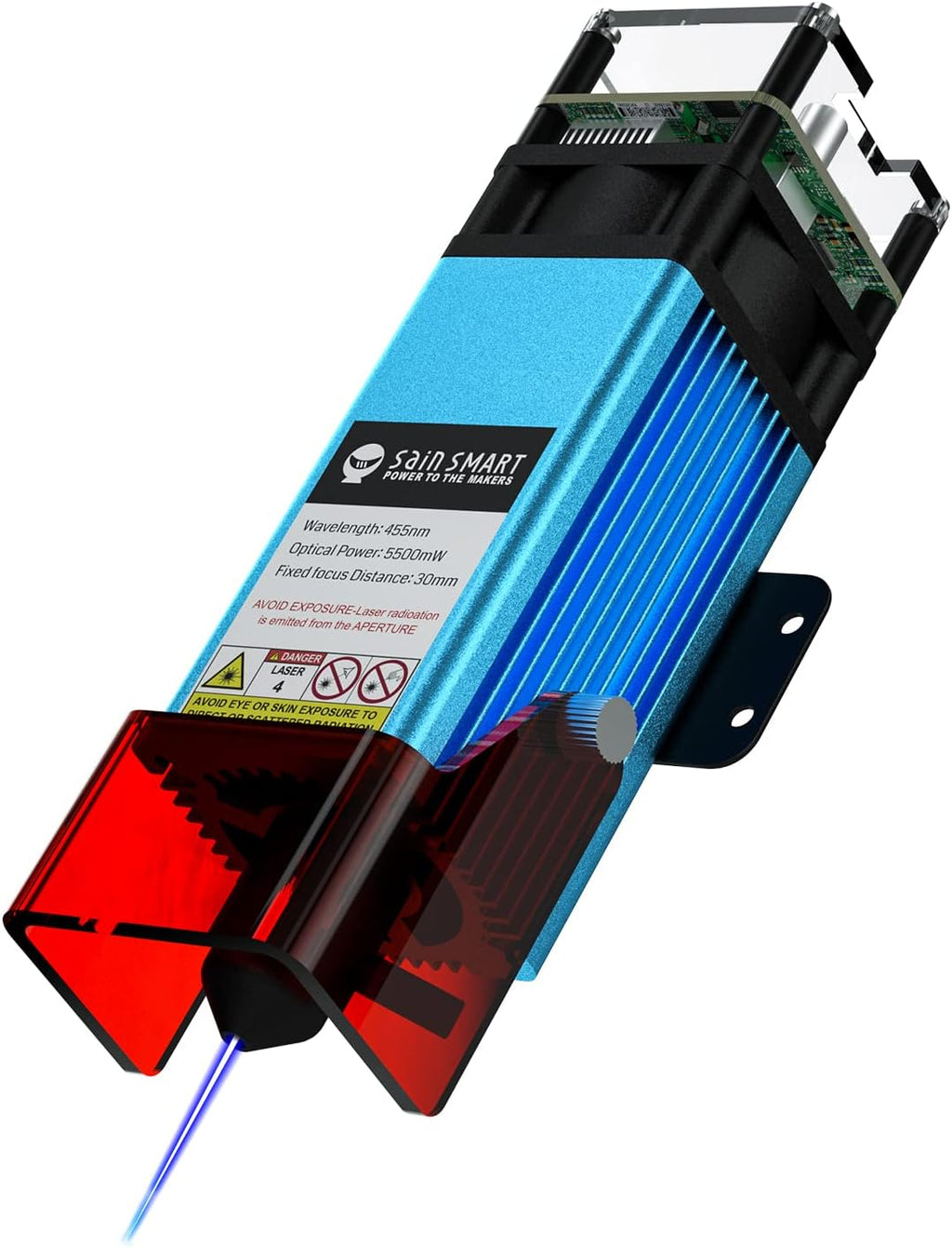 Genmitsu CFL55 Compressed Spot Laser Module, 0.1mm*0.1mm Laser Spot, 5.5W FAC Laser Module for Genmitsu 3020-PRO MAX V2, 3030-PROVer MAX, PROVerXL 4030, 4030V2 & 4040-PRO, 4040 Reno CNC Router