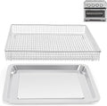 Stainless Steel Baking Tray Pan and Air Fryer Basket Compatible with Cuisinart Airfryer TOA-060 and TOA-065 Deep Fryer Parts & Accessories (with Cuisinart Airfryer models TOA-060 and TOA-065)
