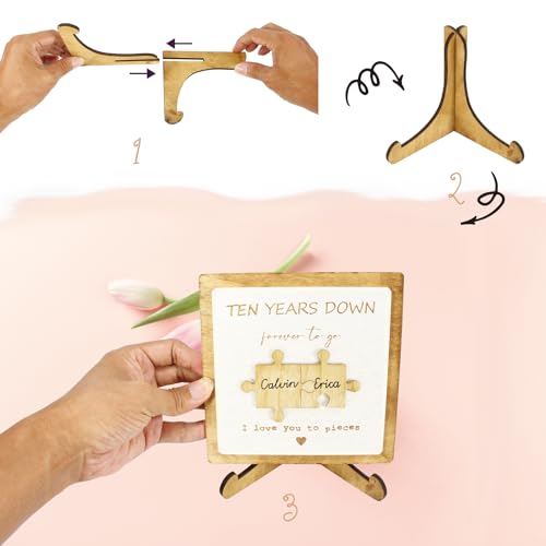 Personalized Wooden Plaque 10th Anniversary Gift for Couples N241