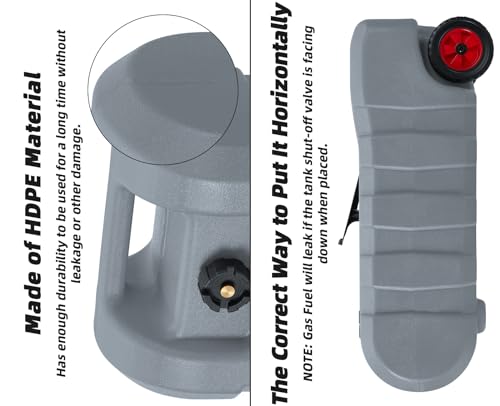 15 Gallon Fuel Caddy Portable Gas Tank with Siphon Pump and 10-Foot Hose D559
