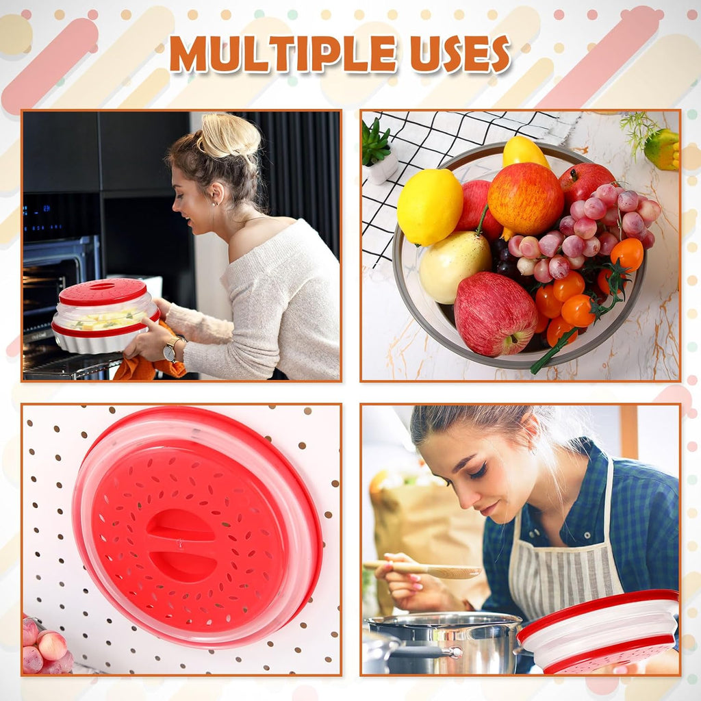 Collapsible Microwave Splatter Cover 3 Sizes BPA Free Plastic Y279301