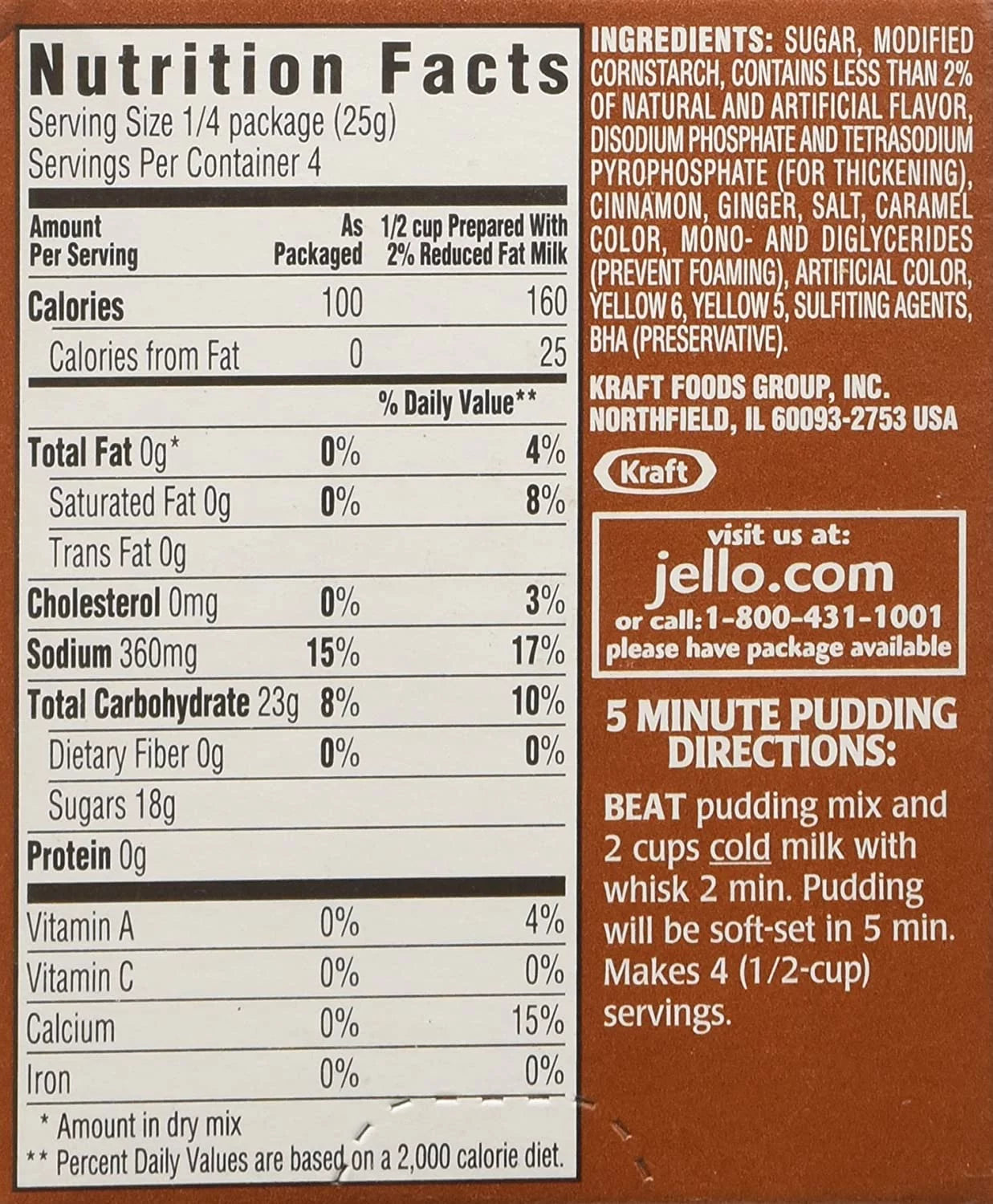 Kraft Jell-O Instant Pudding & Pie Filling, Pumpkin, 3.4 oz Boxes (Pack of 8) R4224