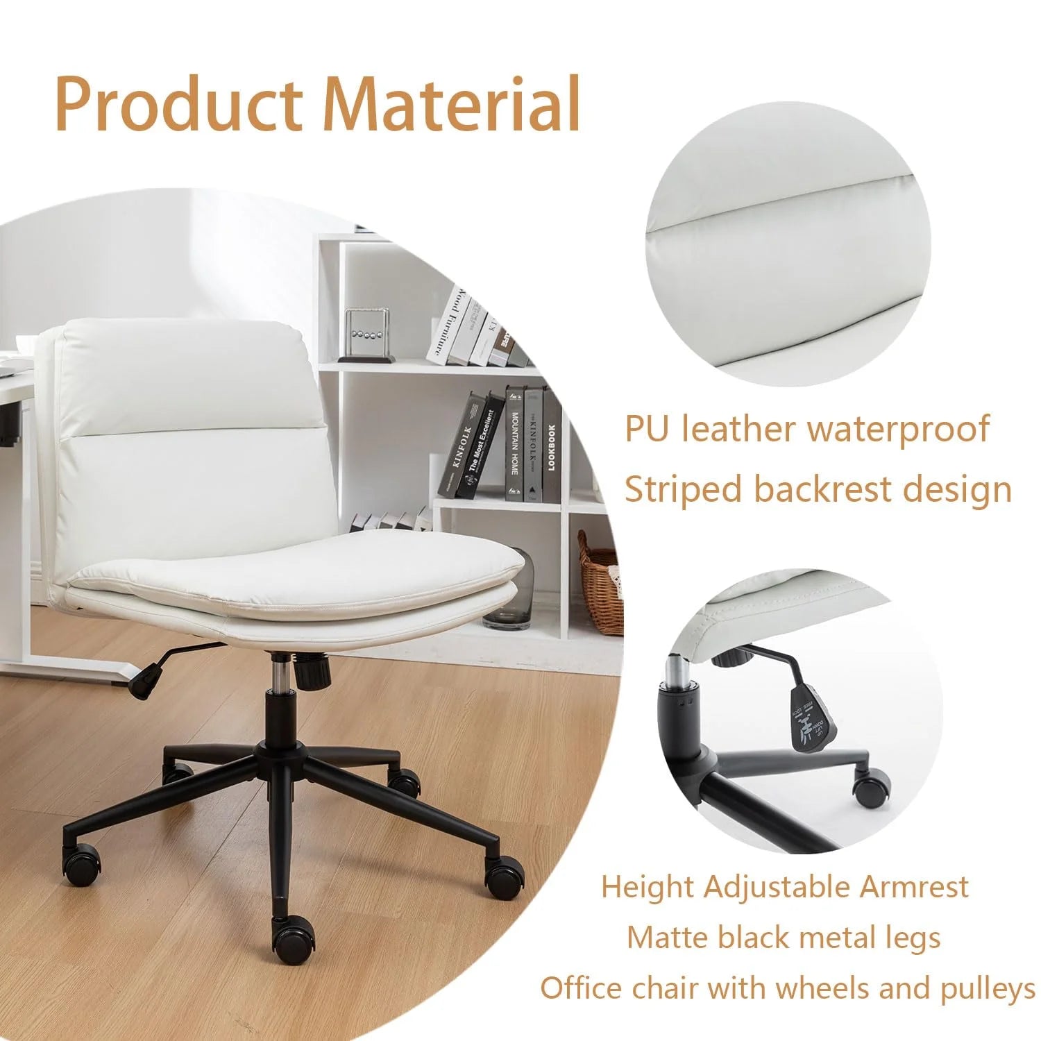 Criss Cross Chair with Wheels Ergonomic Home Office Desk Chair H771