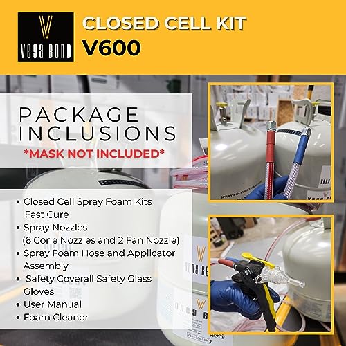 Vega Bond V600 Closed Cell Spray Foam Insulation Kit, 600 BF Coverage U79639