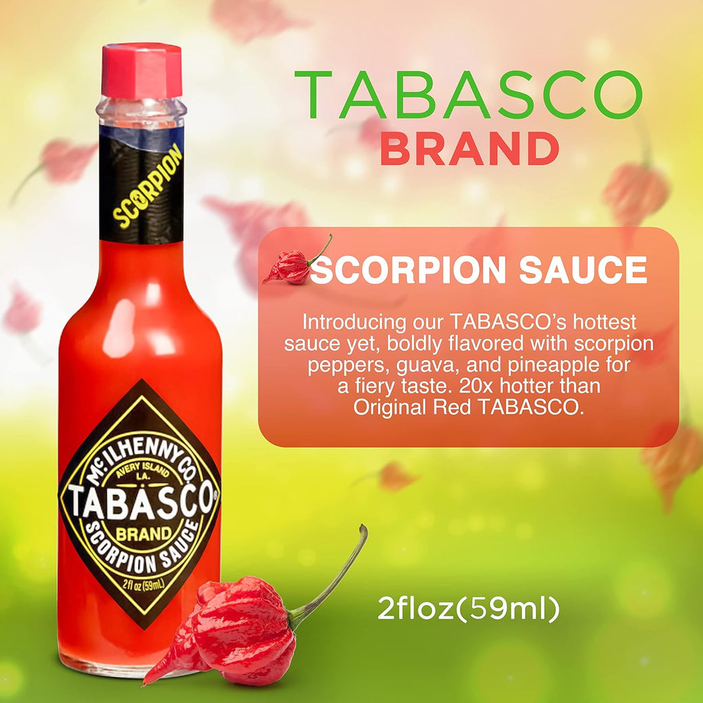 Tabasco Hot Sauce Scorpion Variety Pack, 2oz Bottles, 5 Flavors K57257