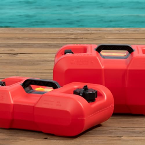 Scepter 08667 9 Gallon Low Profile Marine Fuel Tank for Outboard Boats, Red P8527