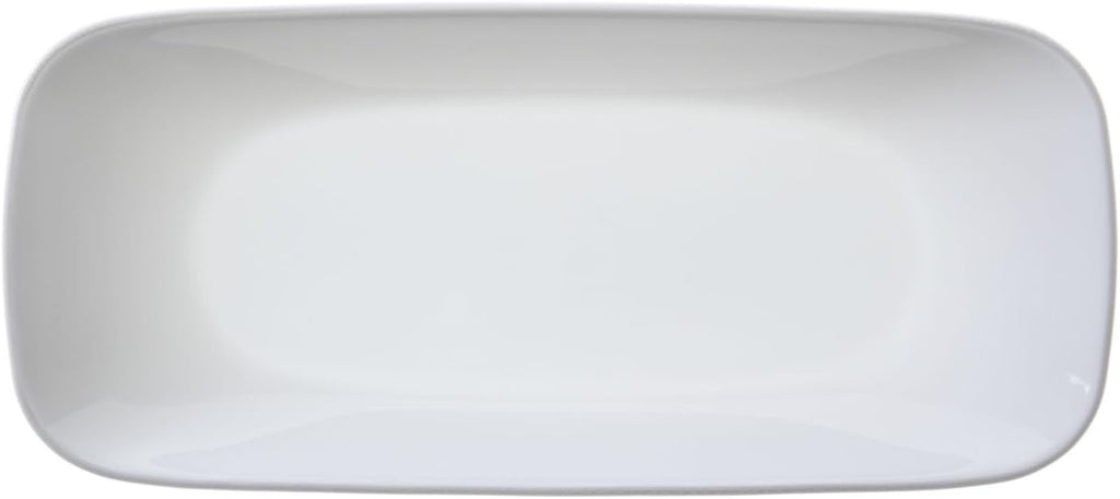 Corelle Square 10-1/2-Inch Serving Tray, Pure White X3705
