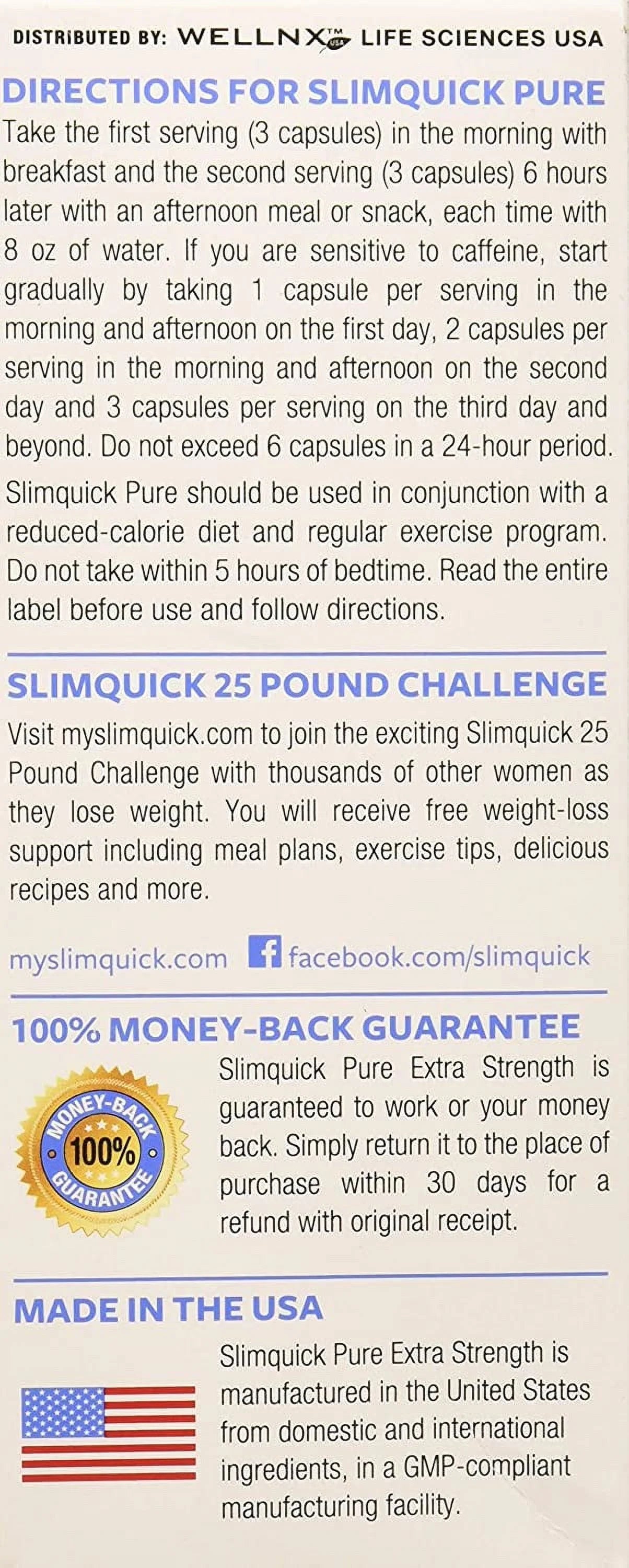 SlimQuick Pure Keto Dietary Supplement Extra Strength Caplets V986834