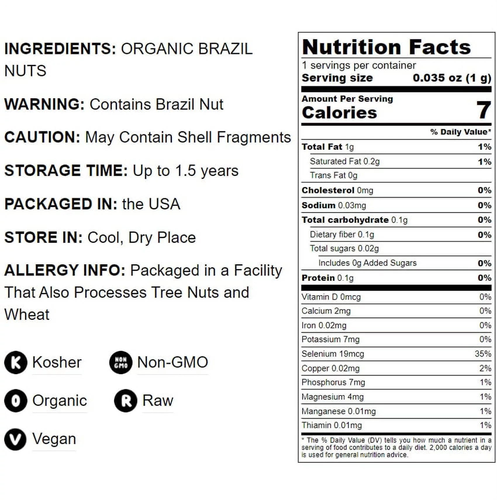 Organic Brazil Nuts, Non-GMO, 12 Pounds by Food to Live S42685