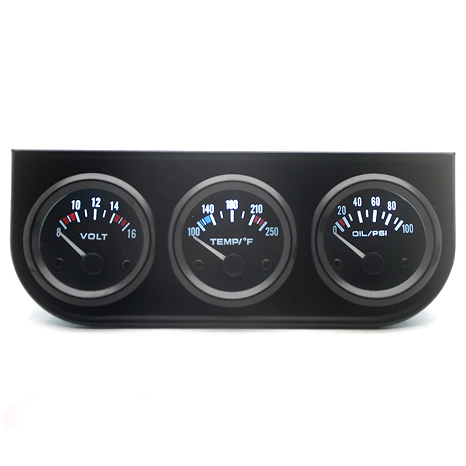 Triple Gauge Kit 3-in-1 Car Meter Voltage Water Temp Oil Pressure 52mm X776492